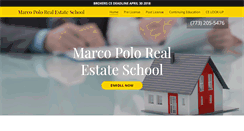 Desktop Screenshot of marcopolorealestateschool.com