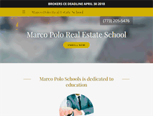 Tablet Screenshot of marcopolorealestateschool.com